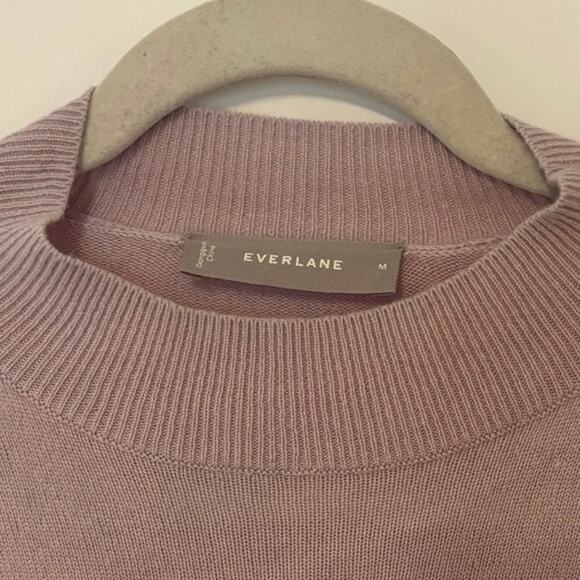 Everlane 100% Cashmere Mock Neck Sweater In Lavender Size Medium - Picture 5 of 6